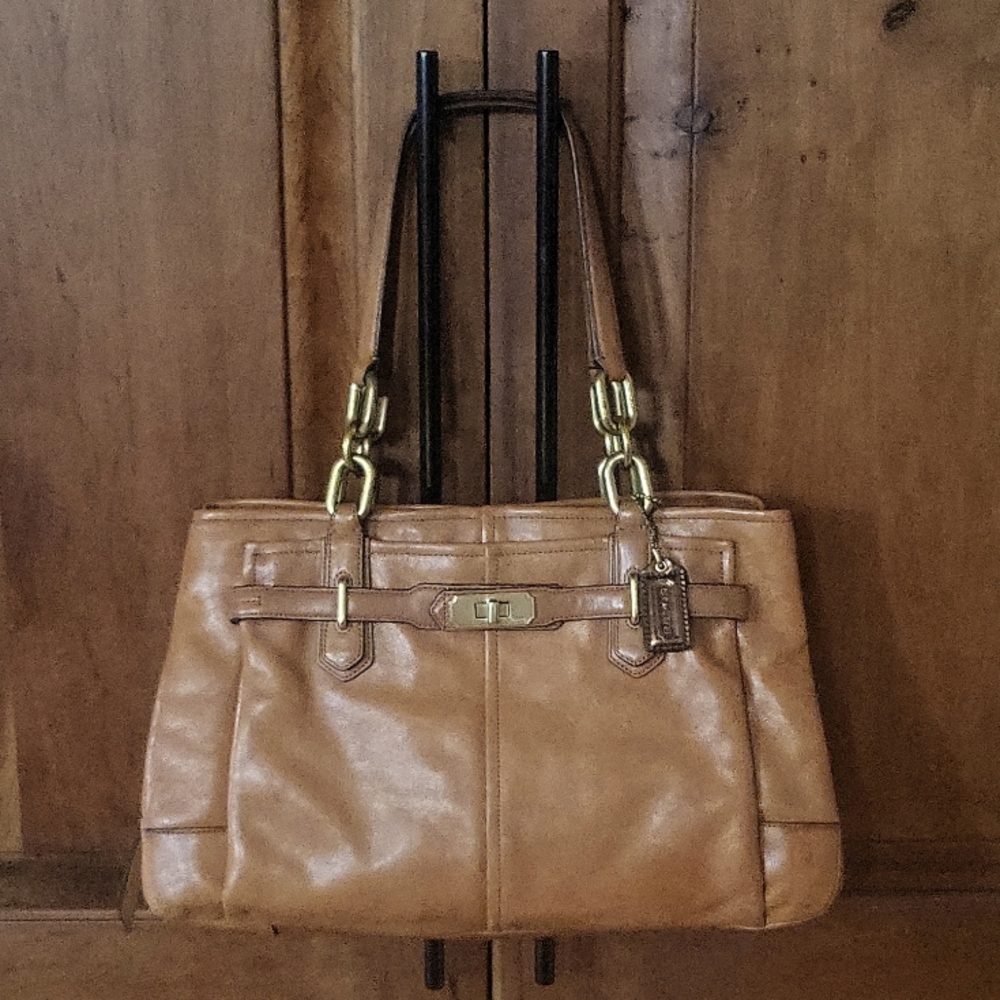 Coach Chelsea Jayden Carryall  Caramel Leather Tote